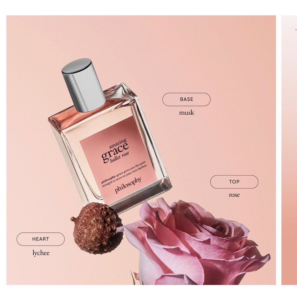 Philosophy Amazing Grace Ballet Rose Eau de Toilette Fragrance for Women Rose - Picture 2 of 2